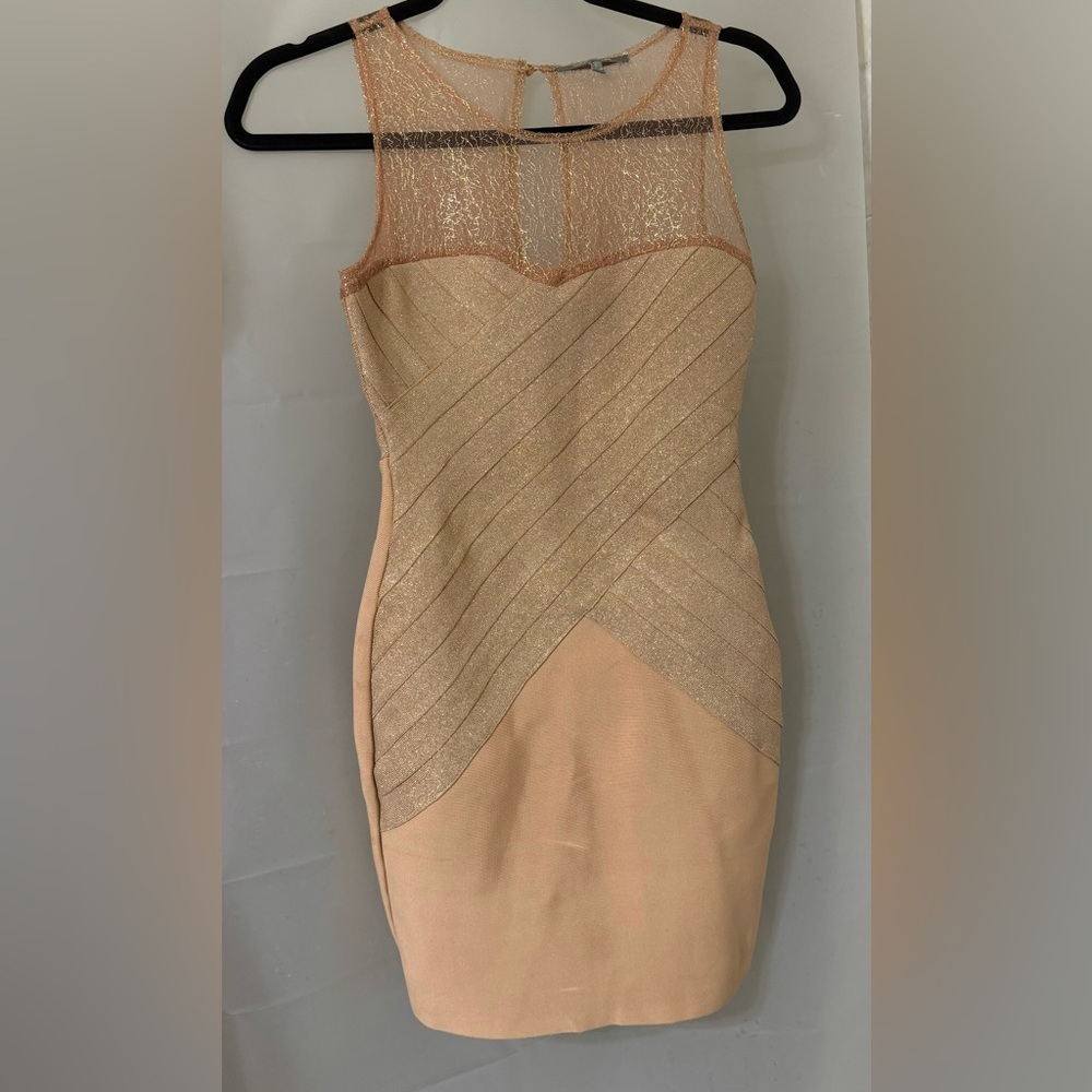 Wow Couture Danica Dress In Gold - Beyond the Rack - Picture 2 of 3